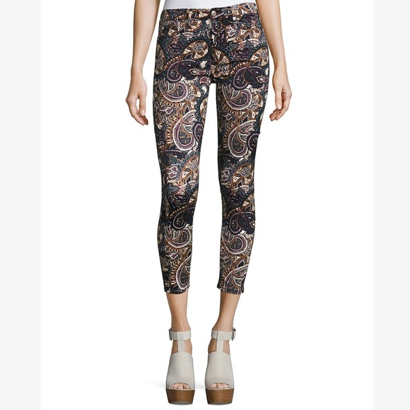 7 For All Mankind Underground Paisley-Print Jeans - Picture 1 of 6